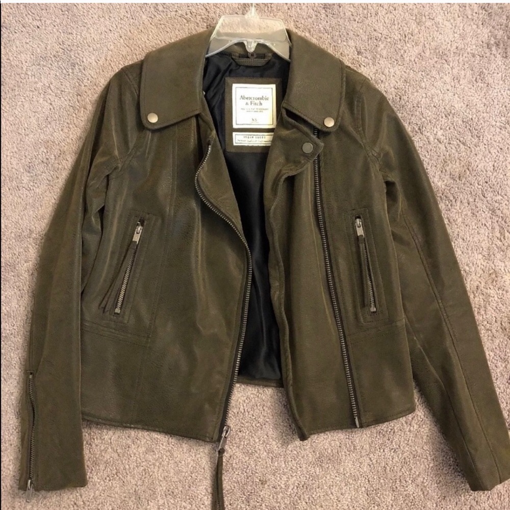 Faux suede moto jacket